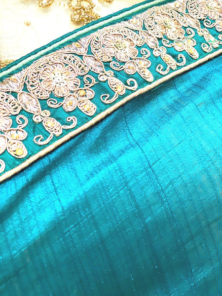 Two Shade Green Sari