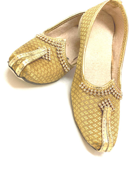 Kis Golden Punjabi Shoes