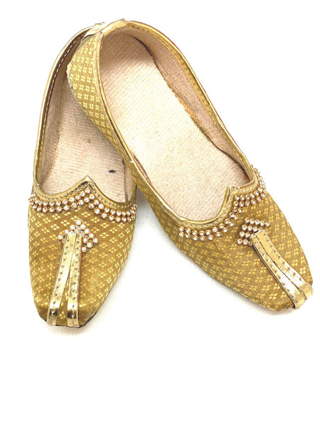 Kis Golden Punjabi Shoes