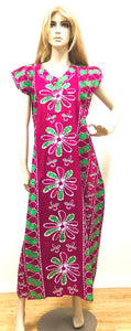 Hot Pink and Green Womens Cotton Nightie
