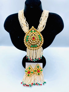 Pearl multicolor necklace set