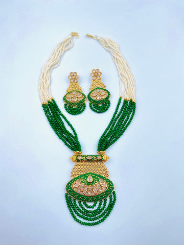 Green Pearl necklace set